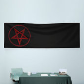 Rode Duivel Pentagram Spandoek (Beurs)