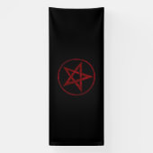 Rode Duivel Pentagram Spandoek (Verticaal)