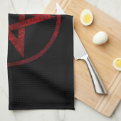 Rode Duivel Pentagram Theedoek (Quarter Fold)