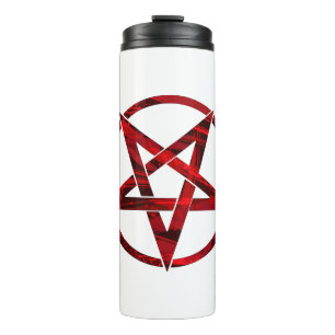 Rode Duivel Pentagram Thermosbeker