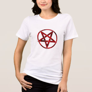 Rode Duivel Pentagram Tri-Blend Shirt