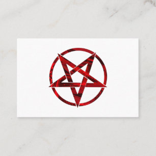 Rode Duivel Pentagram Visitekaartje