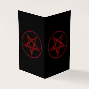 Rode Duivel Pentagram Visitekaartjes