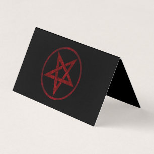 Rode Duivel Pentagram Visitekaartjes