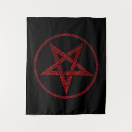 Rode Duivel Pentagram Wandkleed (Voorkant)