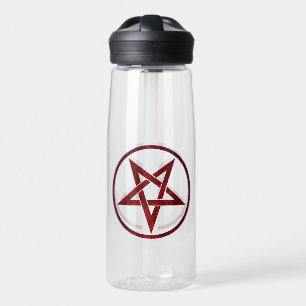 Rode Duivel Pentagram Waterfles