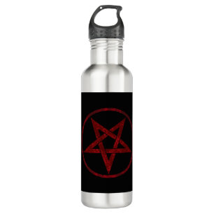 Rode Duivel Pentagram Waterfles