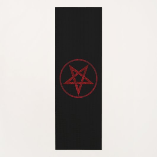 Rode Duivel Pentagram Yogamat (Voorkant)