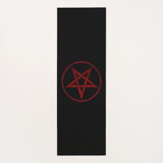 Rode Duivel Pentagram Yogamat (Achterkant)