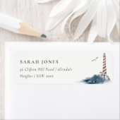 RODE DUSKY BLUE LIGHTHOUSE ZEE WAVES ADRES ETIKET (Insitu)