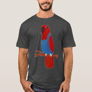 Rode Eclectus Parrot Vrouw Vogeltekening vriend T-shirt