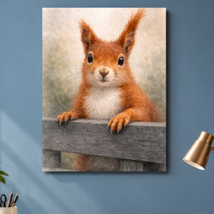 Rode Eekhoorn Bos Dieren in het wild Poster