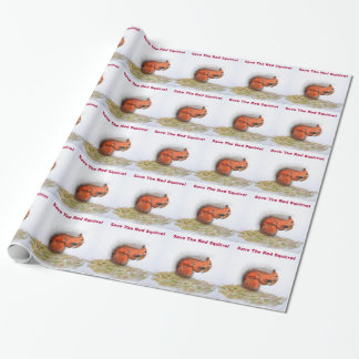 Rode eekhoorn cadeaupapier
