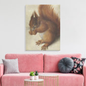 Rode eekhoorn (door Hans Hoffmann) Canvas Afdruk (Insitu (Woonkamer))