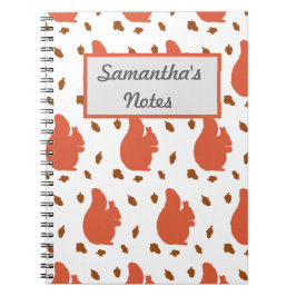 Rode eekhoorn gepersonaliseerd notitieboek