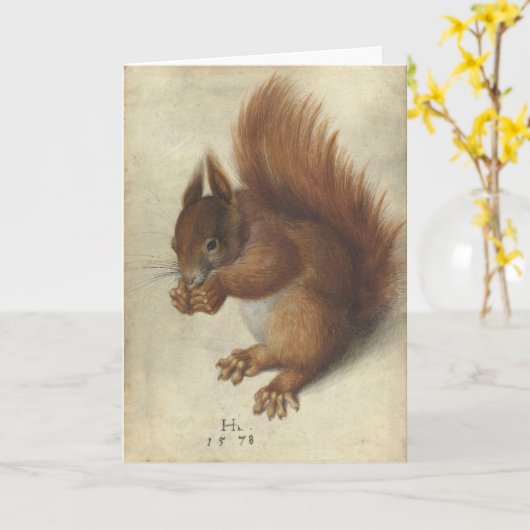 Rode eekhoorn | Hans Hoffmann Kaart (Gele Bloem)