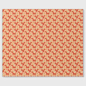 Rode eekhoorns en oranjekleuren cadeaupapier (Vlak)