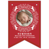 Rode Eerste Rodeo Fotobanner – Westerne Cowboy 1e Vlaggetjes (Tweede vlag)