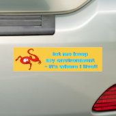 Rode eft Newt bumper sticker (Op auto)