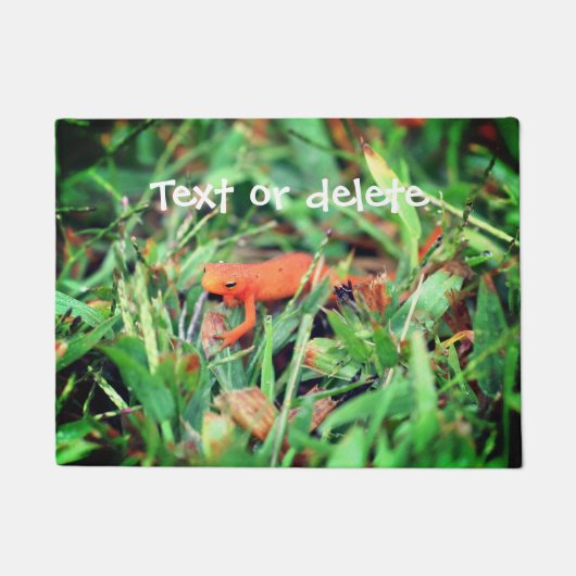 Rode Eft Oranje Salamander Natuur gepersonaliseerd Deurmat (Voorkant)