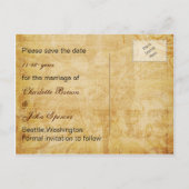 rode eiffeltoren Parijs behalve de datum Aankondigingskaart (Achterkant)