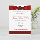 rode elegant Corporate Party Invitation Kaart (Staand voorkant)