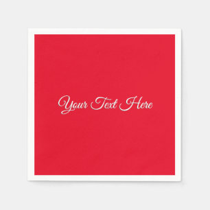 Rode Elegante Minimalistische Kalligrafie Servet