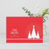 Rode Elegante Uitnodiging van het Kerstmispartij (Staand voorkant)