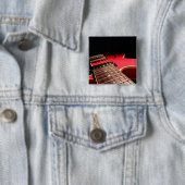 Rode elektrische gitaar vierkante button 5,1 cm (In situ)
