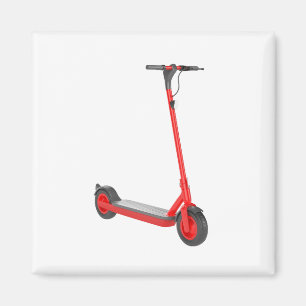 Rode elektrische scooter magneet