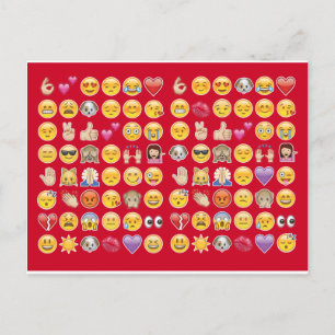 rode emoji briefkaart