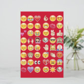 rode emoji briefpapier (Staand voorkant)