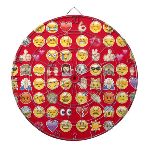 rode emoji dartbord