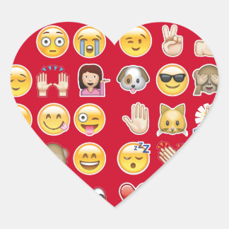 rode emoji hart sticker