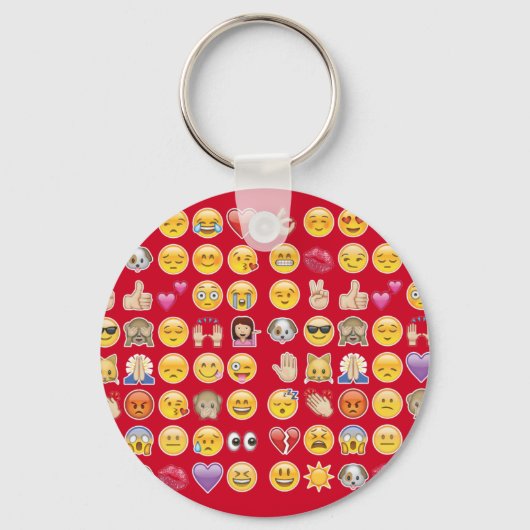 rode emoji sleutelhanger (Voorkant)