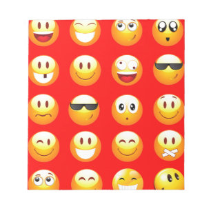 rode emojs notitieblok