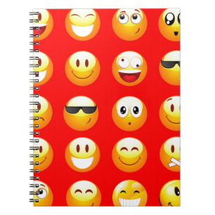 rode emojs notitieboek