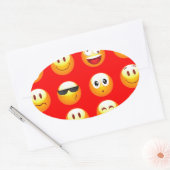 rode emojs ovale sticker (Envelop)