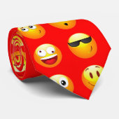 rode emojs stropdas (Opgerold)