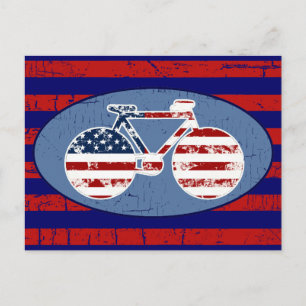rode en blauwe amerikaanse strepen briefkaart