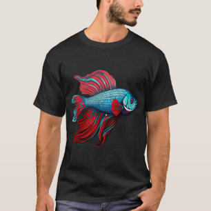 Rode en blauwe beta t-shirt