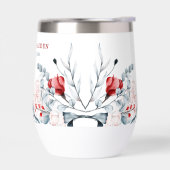 Rode en blauwe bloemen bruiloft (Links)