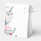 Rode en blauwe bloemen bruiloft bedankdoosjes (Achterkant)