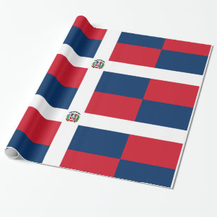 Rode en blauwe dozen met witte lijnen cadeaupapier