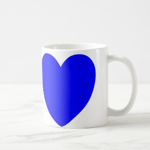 Rode en blauwe harten, Abstracte kunstafdrukken Koffiemok