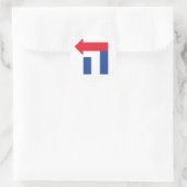Rode en Blauwe Hillary Hebreeuwse Sticker (Tas)