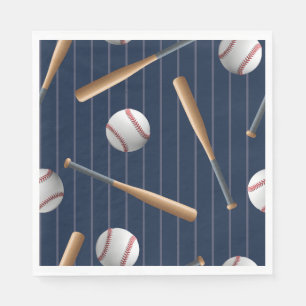 Rode en Blauwe Honkbal Verjaardag Servet