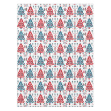 Rode en Blauwe Kerstboom Volkskunst Scandinavisch