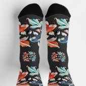 Rode en blauwe Koi Prosperity Yin Yang Sokken (Top)