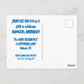 Rode en Blauwe Kosmische Spiraal Briefkaart (Achterkant)